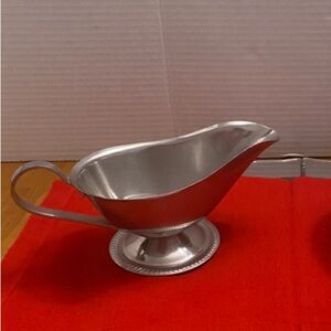 ADCRAFT 18-8 Stainless Steel Gravy Boat Bowl Silver Handle Pour 8"Lx 3 3/4"H(V3)